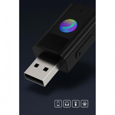  2'si 1 Arada Bluetooth Receiver USB-Aux Kablo Ses Kontrol Ekran