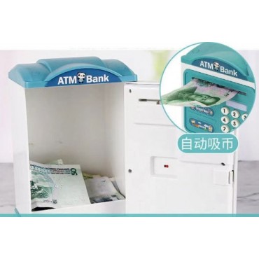 Parmak İzi Görünümlü Elektronik Şifreli Otomatik Kağıt Para Alan ATM Kumbara 