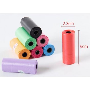 12'li Köpek Dışkı Poşeti Düz Renkli Set