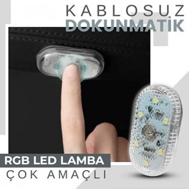 Dokunmatik Mini 6 LED RGB Işık 
