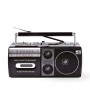 Siyah Kaset Çalar - Bluetooth USB TF AUX FM Özellikli 
