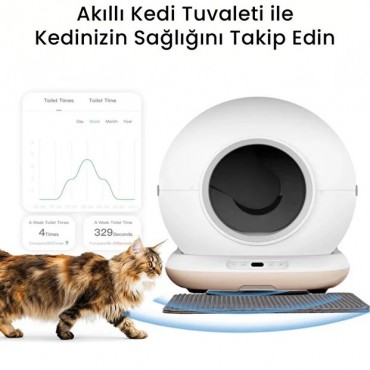 HD Kameralı Akıllı Kedi Tuvaleti 