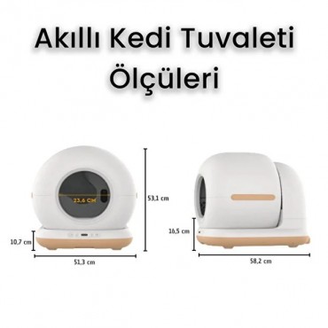 HD Kameralı Akıllı Kedi Tuvaleti 