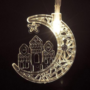 Hilal Tasarımlı Ramazan Süslemesi 20 LED USB Aydınlatma 