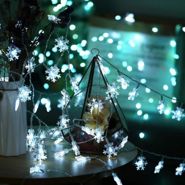 Kar Tanesi Tasarımlı 20 LED USB Aydınlatma 