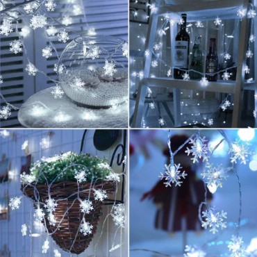 Kar Tanesi Tasarımlı 20 LED USB Aydınlatma 