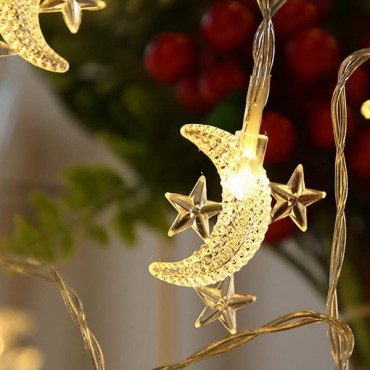 Ay Yıldız Tasarımlı 20 LED USB Aydınlatma 