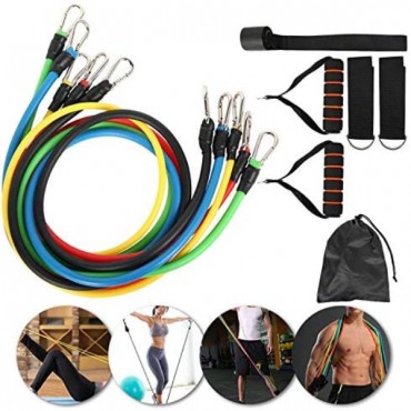 11 Parça Çok Fonksiyonlu Spor Egzersiz Bandı Seti 