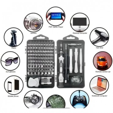 115 Parça Manyetik Uçlu Hassas Tornavida Seti 