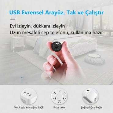 Ultra Mini Gözetleme Wi-Fi Kamera 