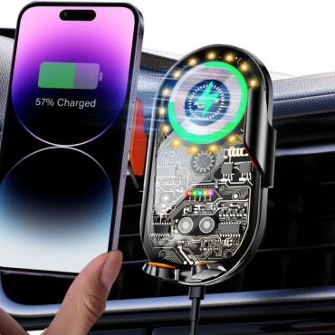 Araç İçi Kablosuz Şarjlı Telefon Tutucu 