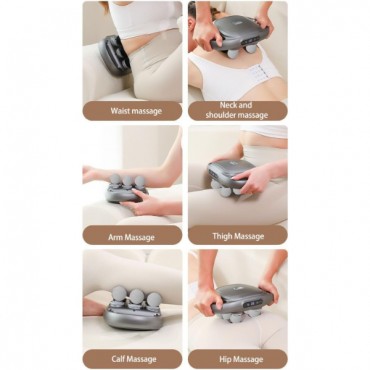 8 Başlıklı Şarjlı Isıtmalı Masaj Aleti 