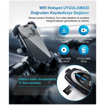 Motosiklet İnterkom Özellikli Kask Kamerası 