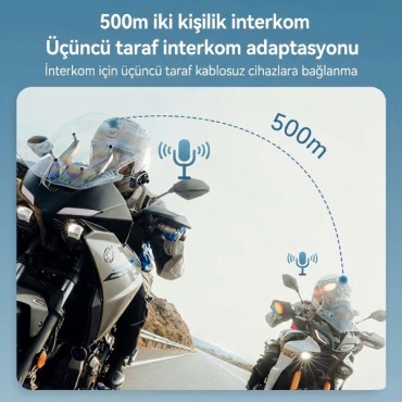 Motosiklet İnterkom Özellikli Kask Kamerası 