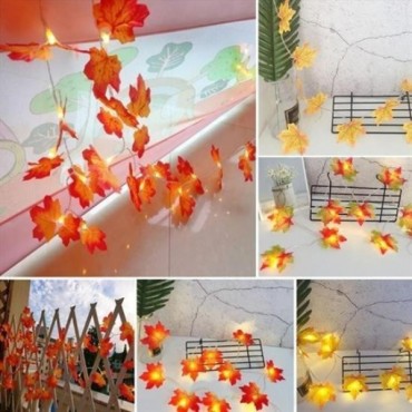 Dekoratif Sonbahar Yapraklı Şerit LED Işık 