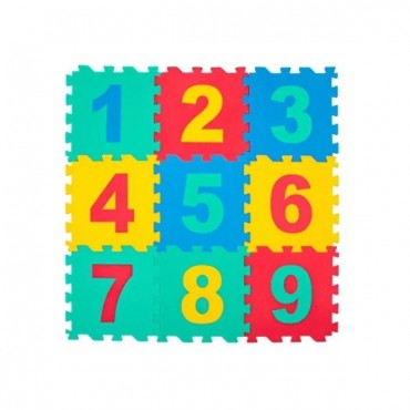9 Parça Sayılar Puzzle Yer Matı 