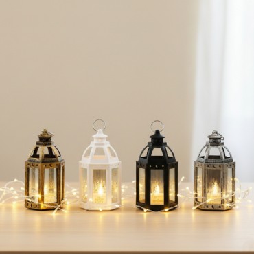 Ramazan Temalı Büyük Altıgen Açık Kubbe LED Lamba 