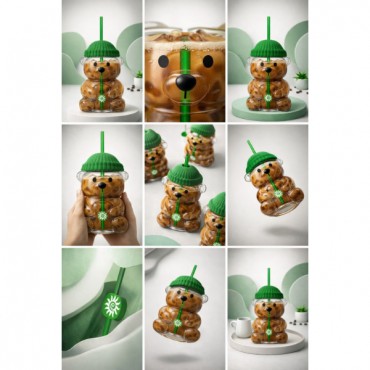 Bearista Plastik Soğuk İçecek Bardağı 