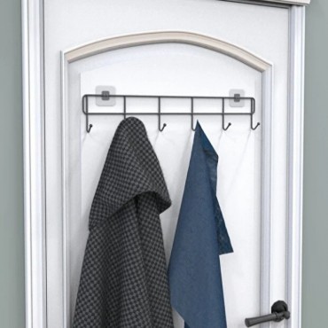 6'lı Yapışkanlı Kapı Arkası Askı 