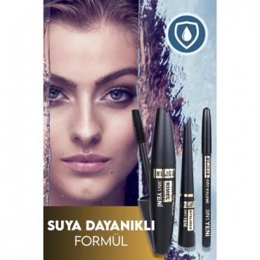 3'ü 1 Arada Göz Makyajı Seti - Eyeliner, Maskara, Kalem