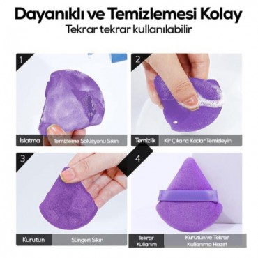 Üçgen Makyaj Süngeri Puf 