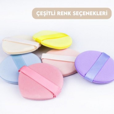 4'lü Tutmalı Pudra Makyaj Süngeri Puf Seti