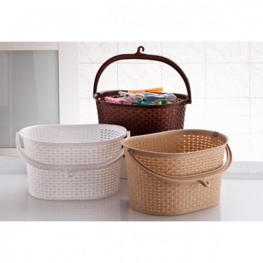 Hasır Görünümlü Mandal Sepeti 