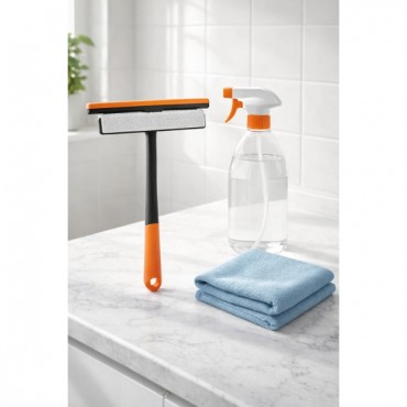 360 Derece Oynar Çift Başlıklı Çekçek Cam Temizleme Aparatı 