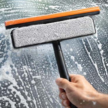 360 Derece Oynar Çift Başlıklı Çekçek Cam Temizleme Aparatı 