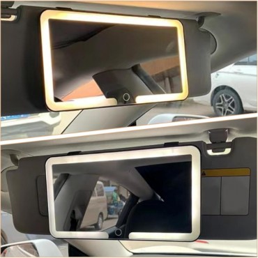 Araç İçi Güneşlik Uyumlu Işıklı Makyaj Aynası 3 Renk 