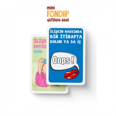Mini Fondip Çiftlere Özel Eğlenceli Kart Oyunu