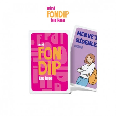 Mini Fondip Kız Kıza Eğlenceli Kart Oyunu