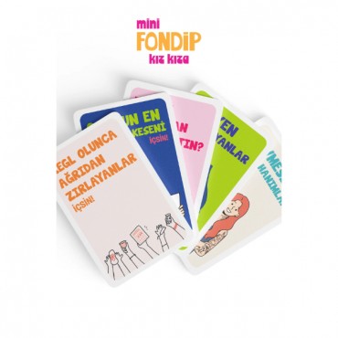 Mini Fondip Kız Kıza Eğlenceli Kart Oyunu
