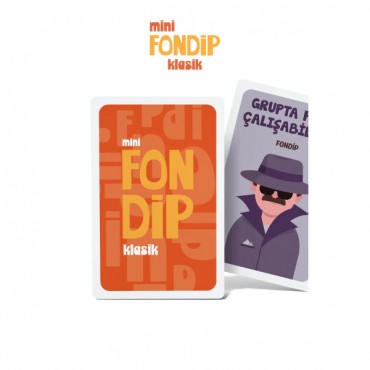 Mini Fondip Klasik Eğlenceli Kart Oyunu