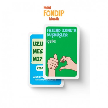 Mini Fondip Klasik Eğlenceli Kart Oyunu