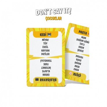 Yasaklı Kelime Oyunu Don't Say It! Çocuklar - Eğlenceli Kart Oyunu