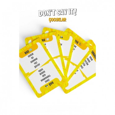Yasaklı Kelime Oyunu Don't Say It! Çocuklar - Eğlenceli Kart Oyunu