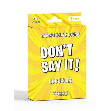 Yasaklı Kelime Oyunu Don't Say It! Çocuklar - Eğlenceli Kart Oyunu