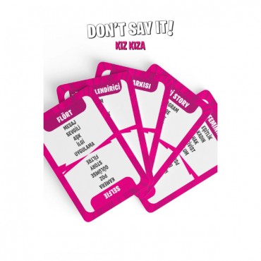 Yasaklı Kelime Oyunu Don't Say It! Kız Kıza - Eğlenceli Kart Oyunu