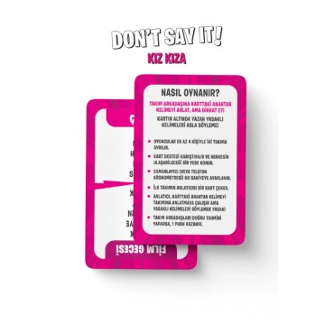 Yasaklı Kelime Oyunu Don't Say It! Kız Kıza - Eğlenceli Kart Oyunu