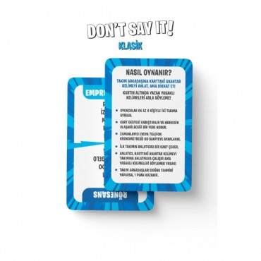 Yasaklı Kelime Oyunu Don't Say It! Klasik - Eğlenceli Kart Oyunu