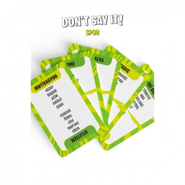 Yasaklı Kelime Oyunu Don't Say It! Spor - Eğlenceli Kart Oyunu