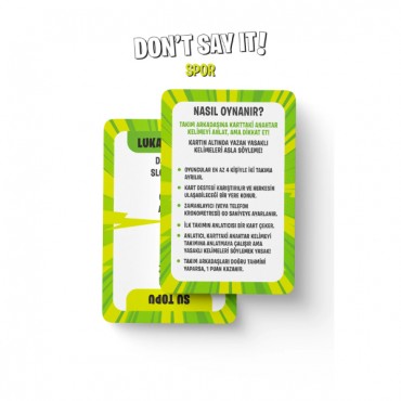 Yasaklı Kelime Oyunu Don't Say It! Spor - Eğlenceli Kart Oyunu