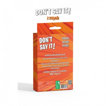 Yasaklı Kelime Oyunu Don't Say It! Z Kuşağı - Eğlenceli Kart Oyunu