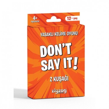 Yasaklı Kelime Oyunu Don't Say It! Z Kuşağı - Eğlenceli Kart Oyunu