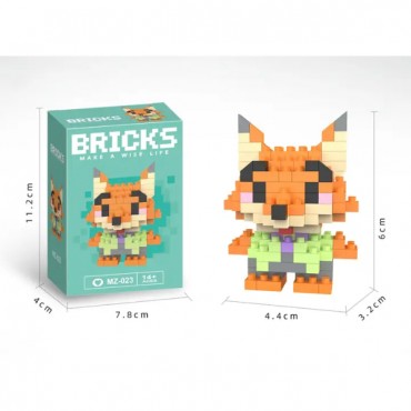 Bricks Zootropolis Nick Wilde Mini Lego Figürü