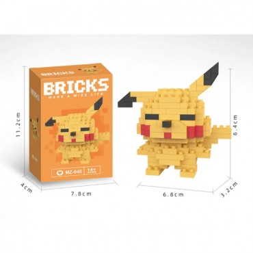 Bricks Pikachu Mini Lego Figürü 