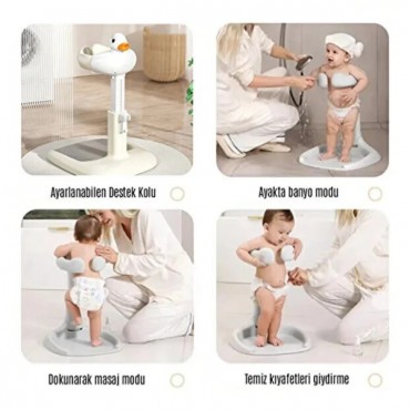 Ergonomik Ördekli Bebek Banyo Yıkama Yardımcısı