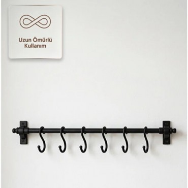 8 Kancalı Yapışkanlı Askı Aparatı