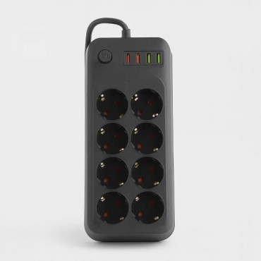 Termal Akım Korumalı 8 Prizli Uzatma Kablosu